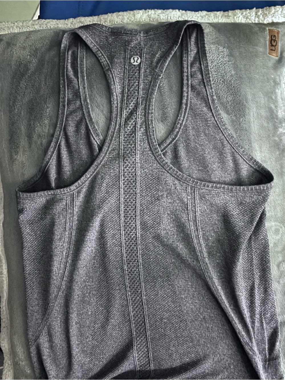 lululemon athletica Charcoal Gray Racerback Tank Top